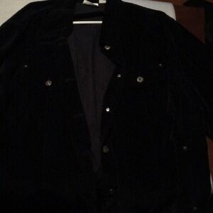 Elisabeth by Liz Claiborne blue velvet coat NWT